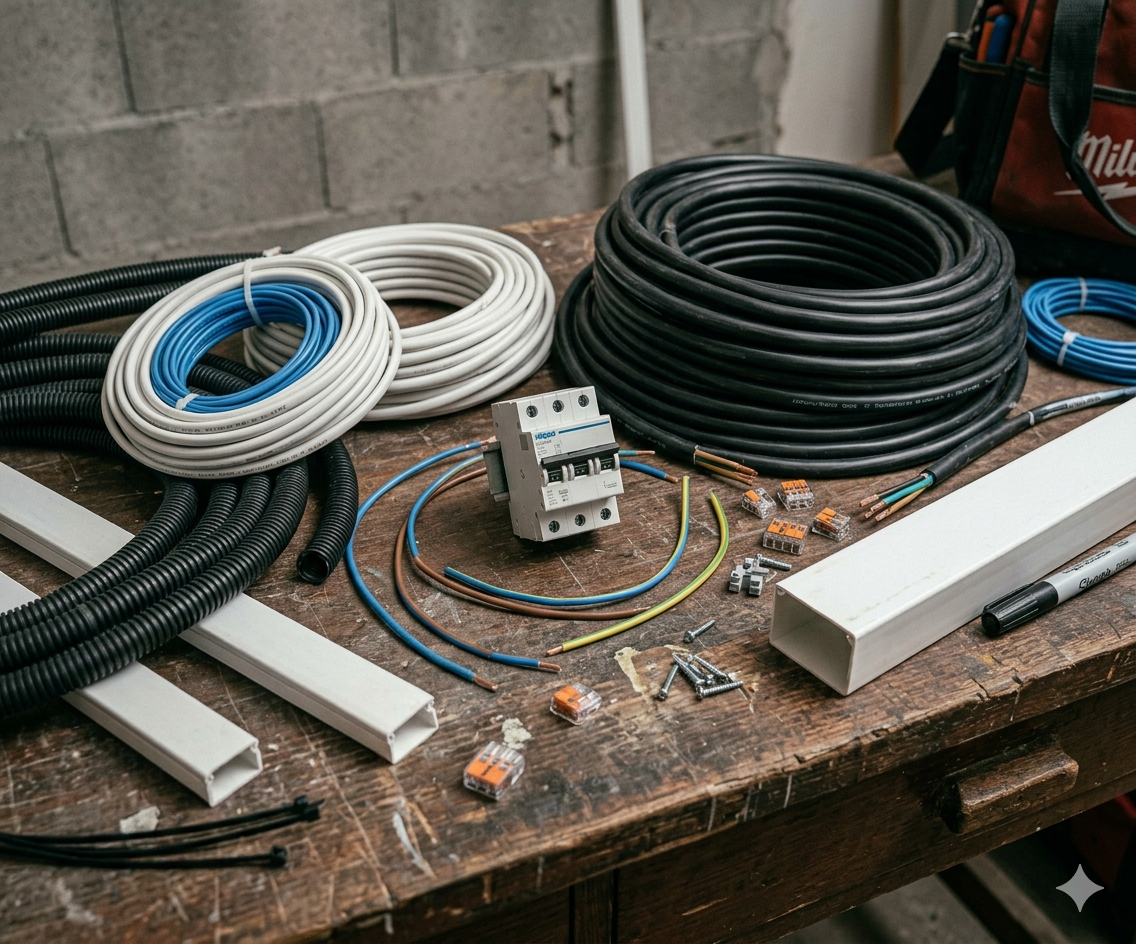 Elektrikářský materiál a kabely